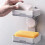 Double-layer wall-mounted dish rack, suitable compatible with bathroom, bedroom, kitchen, rotatable, no drilling required, white 1