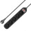 Block 5 socket with switch/flat plug 3 meters black 1