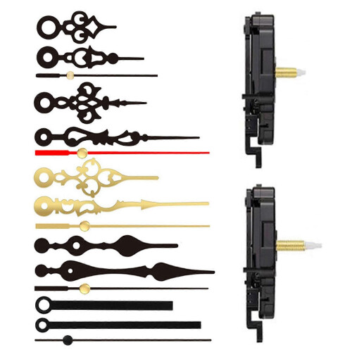 2 Pack Jump Second Pendulum Clock Mechanism Replacement Set Quartzs Clock Movement with Clock Hands compatible with DIY Clock Repair