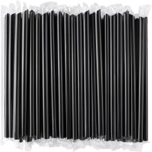 Pailles noires pour boba 0,43 po 9,45 po – 100 pièces de qualité alimentaire