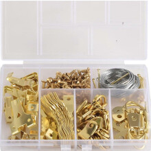 Kit de 181 crochets pour tableaux, en acier inoxydable, avec pinces pour cadres photo, crochets pour miroirs et autres supports muraux.