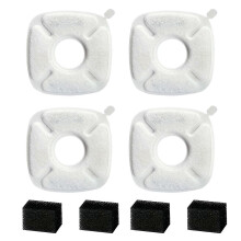 4er-Pack Ersatzfilter für erfrischendes Wasser, kompatibel mit Trinkbrunnen für Haustiere. Optimieren Sie die Trinkroutine Ihres Haustieres.