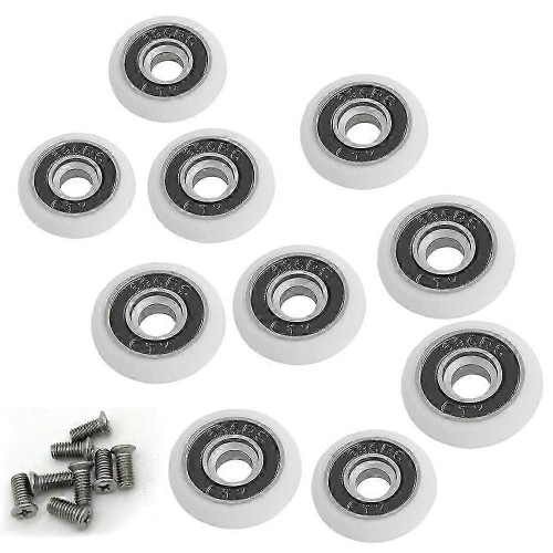 19mm Diameter Shower Door Replacement Wheels 8 Piece Set