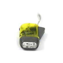 Gelbe 2er-Packung handbetriebene 3-LED-Taschenlampe, geeignet für Reisen, Notfälle, Camping, Bergsteigen und Wandern