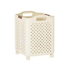 Cesta de ropa plegable con ruedas compatible con diseños plegables que ahorran espacio y fácil movilidad, compatible con el dormitorio y el baño.