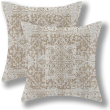 Fodere per cuscini in lino stile boho, 45x45 cm, set da 2