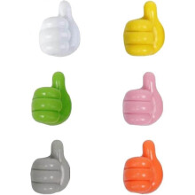Lot de 6 crochets muraux adhésifs - Multi-usages, compatibles avec la cuisine et la salle de bain
