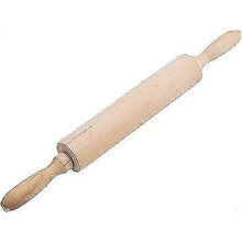 Kaulin pyörivä puinen kaulin (39 * 6 cm) ammattimainen pieni puinen taikinakaula tee-se-itse-leivonta keksi käsityökalu pizza leipä keittiö koti