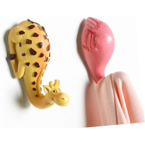 2-Pack Decorative Resin Wall Hooks - Heavy Duty Plastic