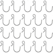 20 crochets à clip en acier poli, capacité de 4,5 kg (petit modèle)