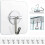 10-Pack Heavy Duty Sticky Hooks - 13lb Waterproof Transparent 1