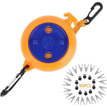Retractable Clothesline, 8M Portable Expandable Clothesline, Outdoor Camping Wire Clothesline with 10 Fixing Rings and 20 Clothespins
