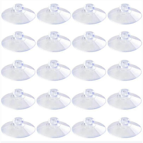 20 ventosas transparentes de PVC sin ganchos