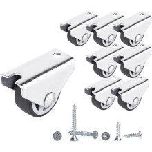 (8 stuks) 30 mm kleine wieltjes, rubberen wielen, vaste wielen, zware wielen, niet-draaibare meubelwielen (8)