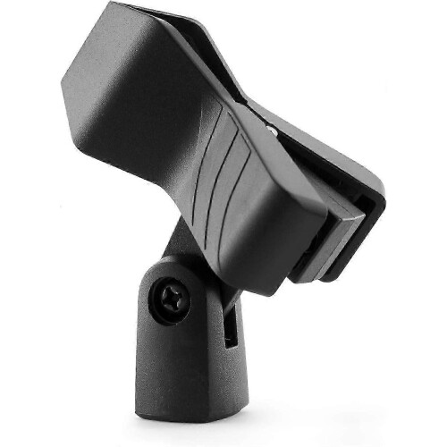 Soporte universal para micrófono - Clip de resorte premium para micrófono - Negro