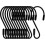12 Pack S-Hooks Black 8cm S-Shaped Maximum Load: 5kg 1