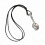 Collar moderno con dije de cuchara y cordón tejido a mano. 1