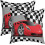 Conjunto de 2 capas de almofada com estampa de carro de corrida, 50x50cm (20x20 polegadas). 1