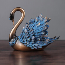 Supporto in resina a forma di cigno per bottiglie di champagne