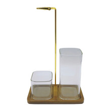 2 In 1 Modern Incenses Burners with-w Square double cup wi