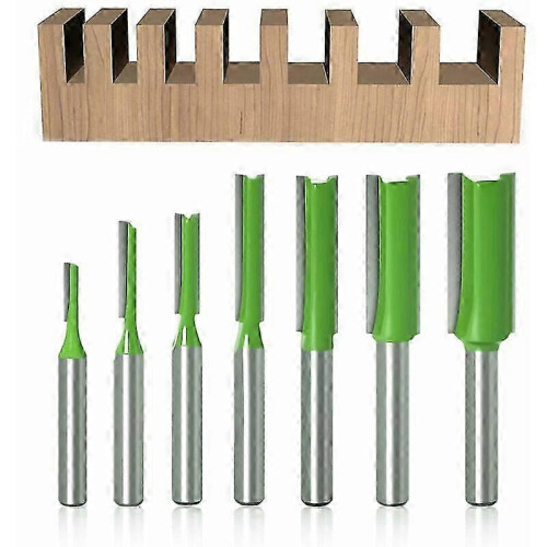 7-Piece 6mm Router Bit Set (3-12mm) - Carbide Wood Cutting Tools