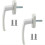2pcs Aluminum Window Handle, Solid Aluminum Handle White Aluminum Door Handle Compatible with PC Window 1