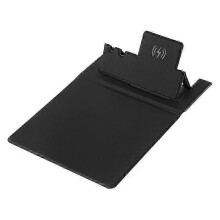 Black - Multi-function Mouse Pad, 3 in 1 Mouse Pad with Non-slip Base, Portable Ultra-thin Mouse Pad, Phone and Pen Holder, Wire Organizer