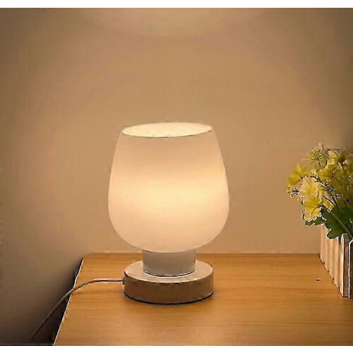 3-Way Dimmable Bedside Lamp - Modern Small Table Lamp compatible with Home/Office