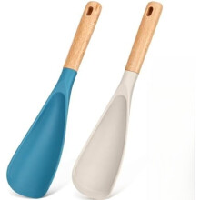 Siliconen kooklepel met houten handvat (29,5 cm)