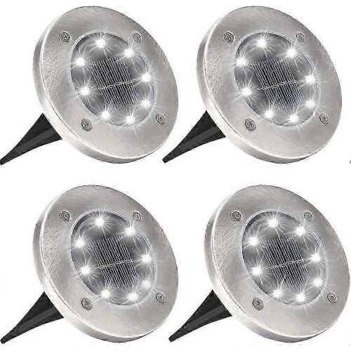 4-Pack Solar Spotlights - 8 LED, IP65 Waterproof