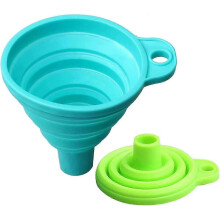 2-piece foldable funnel, foldable silicone gel hopper compatible with home kitchen