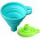 2-piece foldable funnel, foldable silicone gel hopper compatible with home kitchen 1