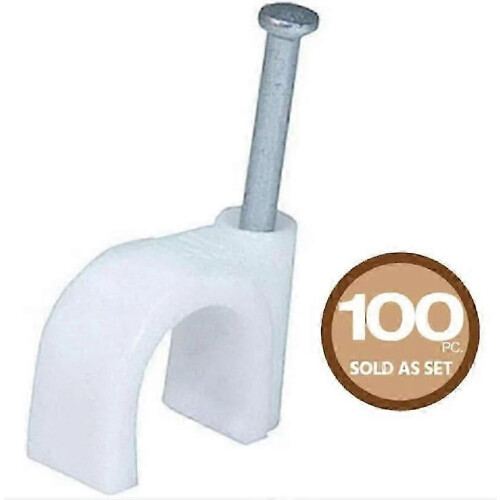 Runder Kabelbinder mit Stahlnagel, 10 mm, 100 Stück/Packung