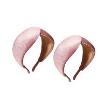 2Pcs Fashionable Head Accessory Plain Color Velvety Wide-16
