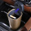 Solar-Powered Car Ashtray with LED Light – Gold 1