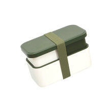 Large Capacity Compartmentalized Lunch Box-Green Double layer