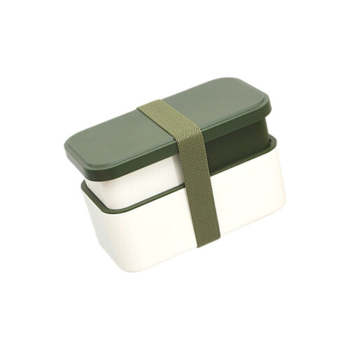 Large Capacity Compartmentalized Lunch Box-Green Double layer