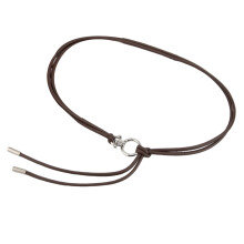 Retro Style PU Leather Girdle Thin Belt for Women-Coffee