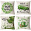 Putetrekk til St. Patricks dag, 4 stk. bomull, 16 x 16 tommer 1