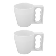 2er Pack 1 Pint Eiscreme-Halter Weiß 6,1 x 4,5 x 4,1 Zoll
