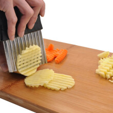 Cortador de Batatas Ondulado em Aço Inoxidável
