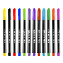 12-Farben Keramikmalstift-Set - DIY Porzellan- & Glasmalstifte