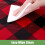 Black & Red Gingham PEVA Tablecloth 54 x 108 in (3 pcs) 4
