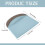 Plastic deegschraper met siliconen rand 4,72 x 4,06 x 0,55 3