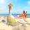 Decoração de jardim de ganso havaiano de 23 polegadas com biquíni amarelo 5