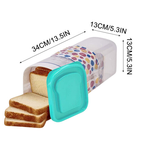 Recipiente de plástico para almacenar pan de tamaño estándar 1
