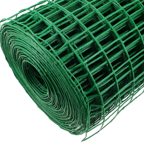 OUNONA groene flexibele kippengaasomheining 15 meter 2