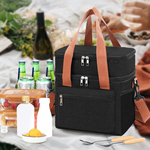 Isolierte Lunchtasche 27,5 x 25 x 18 cm, Doppelfach 1