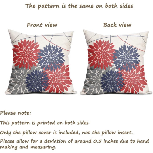 Fodere per cuscini in lino, 45x45 cm, set da 2 2