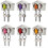 Key Tray, Drum Key Ring Holder with Two Sparrows Design (White + Green Birds) 2